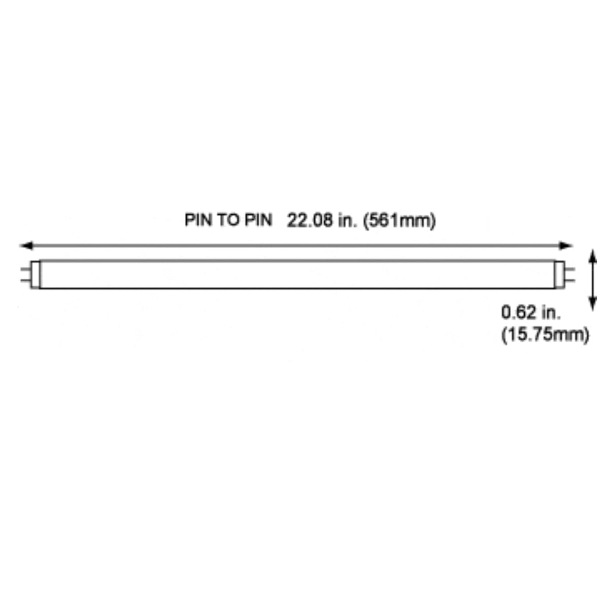 14W 4100K Cool White T5 Fluorescent Bulb 24 Inch G5 Bipin Base Pack of 10 F526