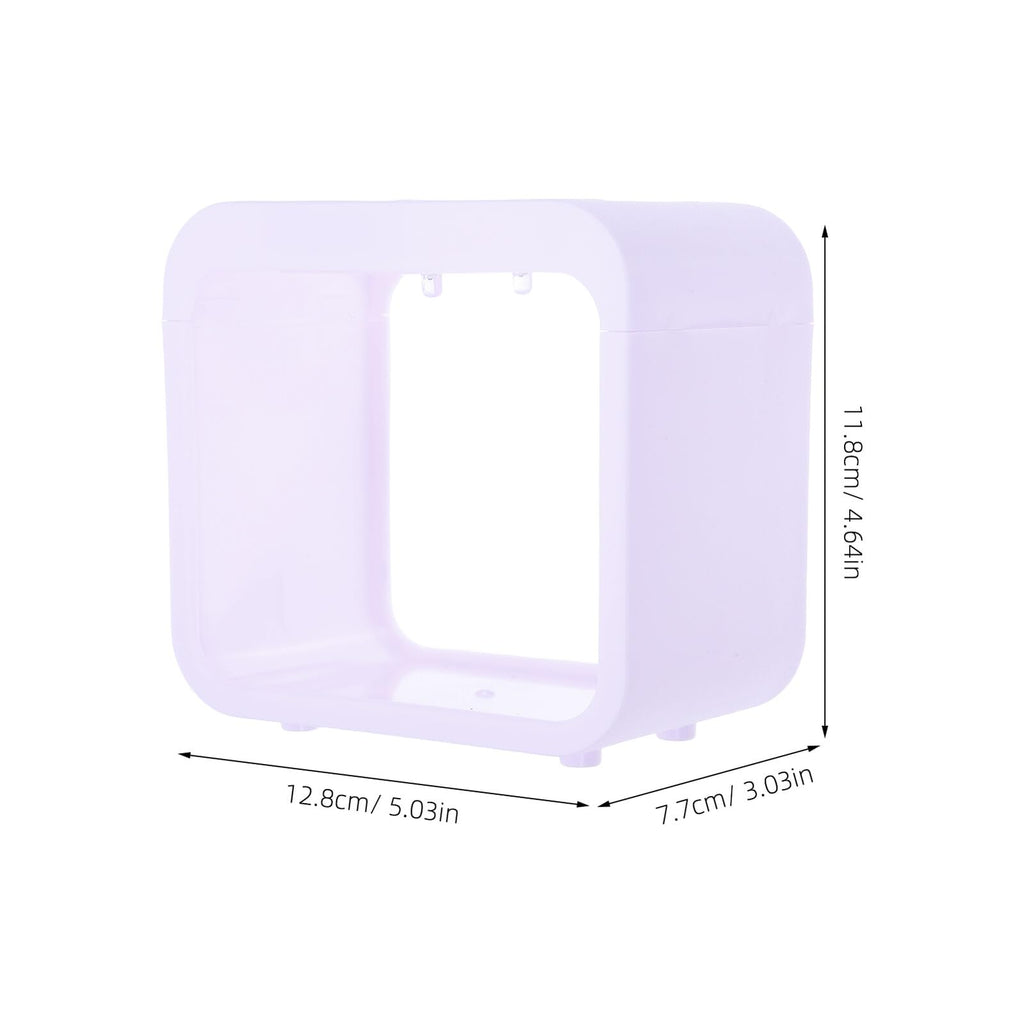 Mini Betta Fish Tank with LED Light Portable Plastic Desktop Aquarium Cube Q9096
