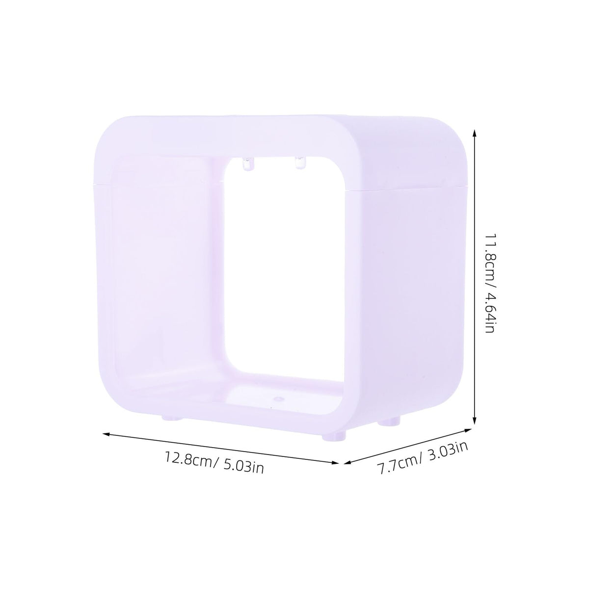 Mini Betta Fish Tank with LED Light Portable Plastic Desktop Aquarium Cube Q9096