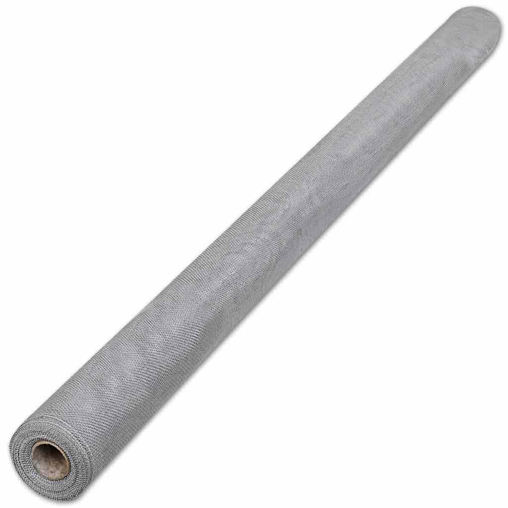 Aluminum Mesh Screen 39.4x196.9 Inches Silver M390