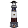 Solar Lighthouse Statue, Resin Waterproof, Black, 4.72 X 4.72 X 14.76 Inches E2511