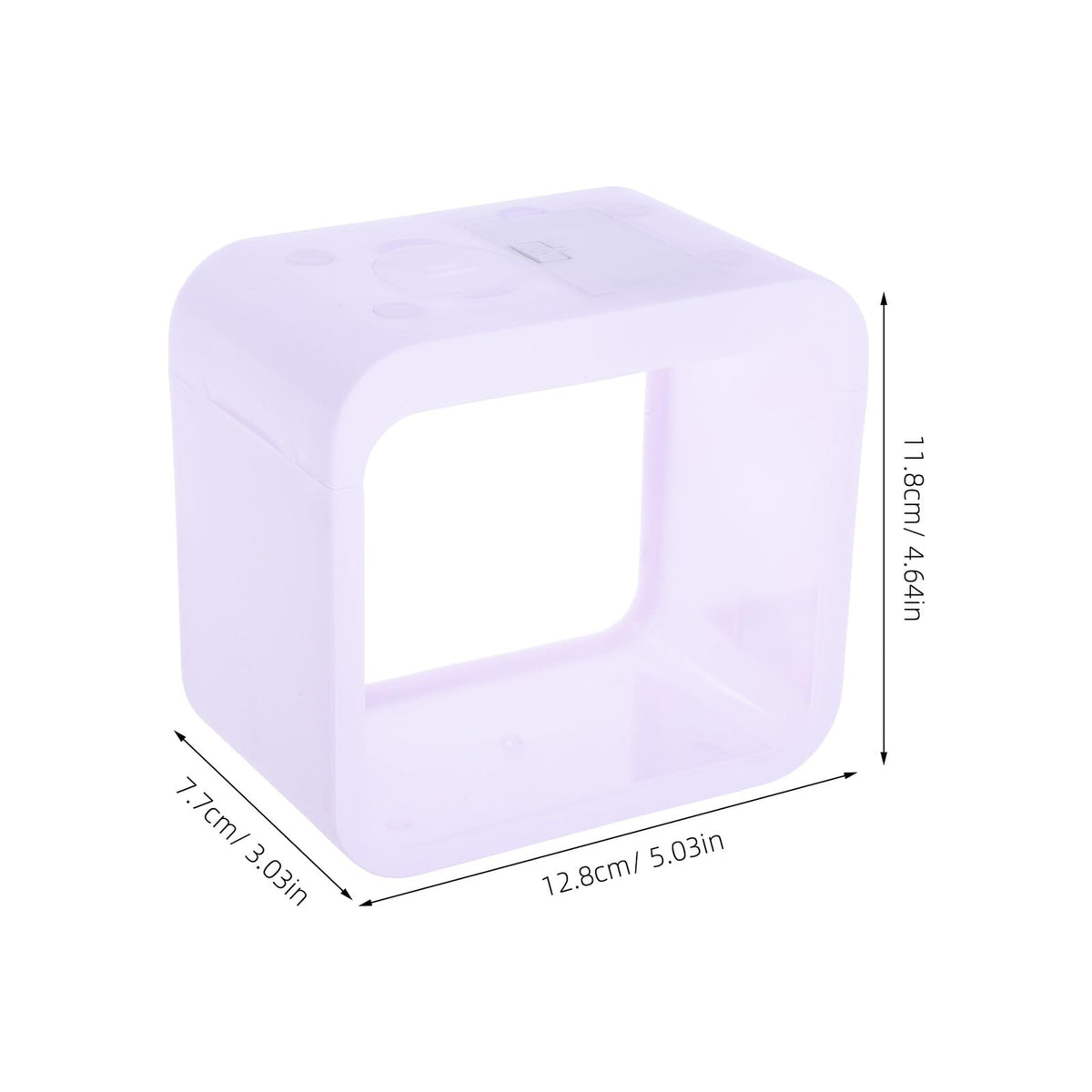 Mini Betta Fish Tank with LED Light Portable Plastic Desktop Aquarium Cube Q9096