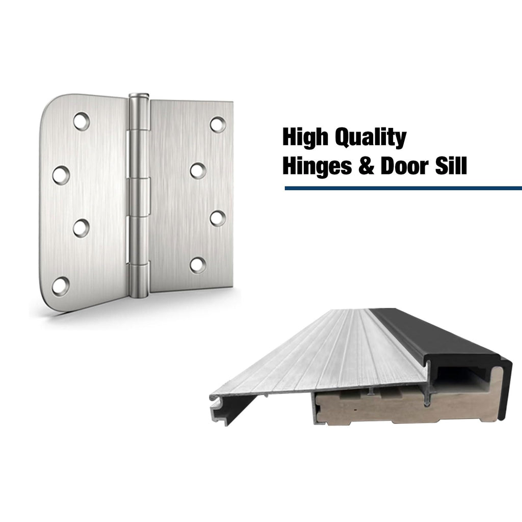 36" x 80" Black FRP Entry Door T700