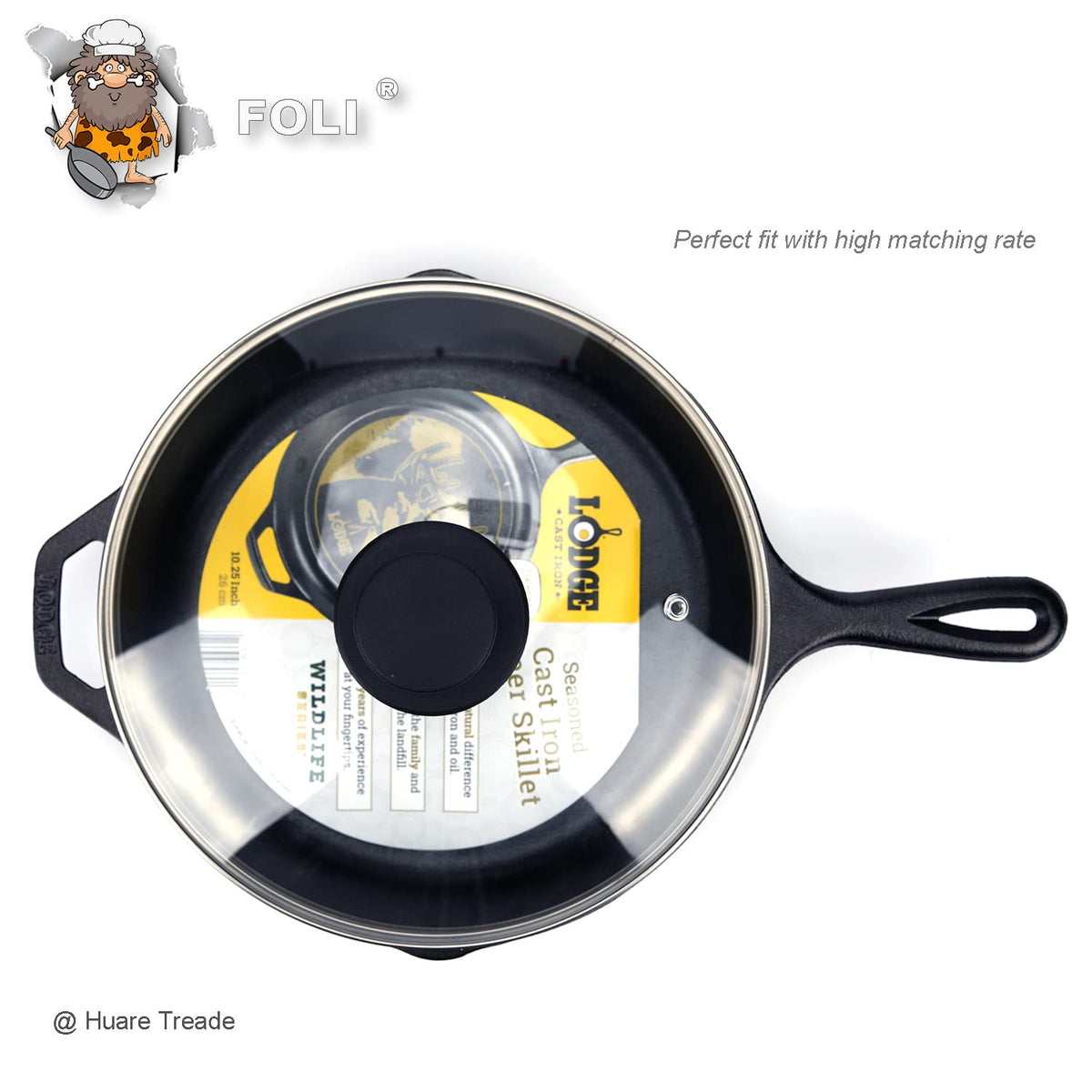 10.25 Inch Tempered Glass Lid with Steam Vent Y11831