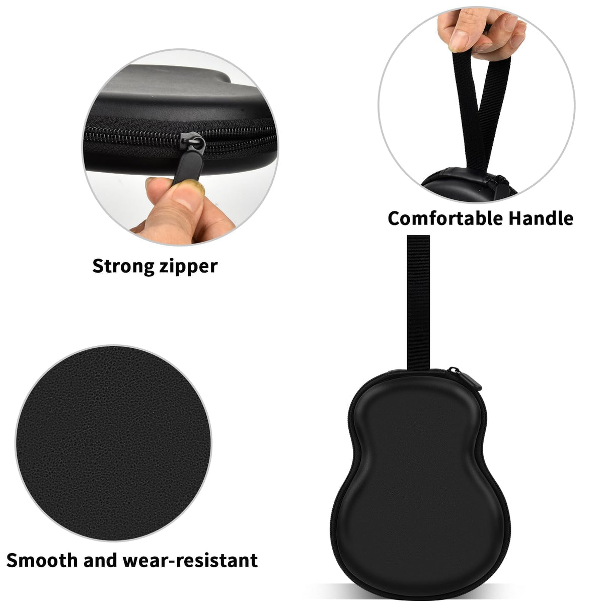 Guitar Pick Holder Case 63+ All Size Plectrums Storage Pouch E65381