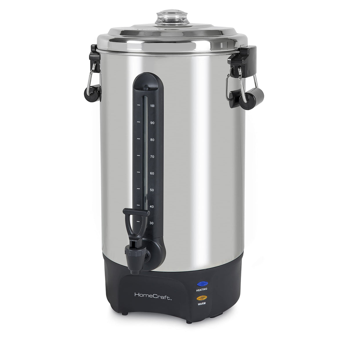 100-Cup Stainless Steel Coffee Urn and Hot Beverage Dispenser J2677