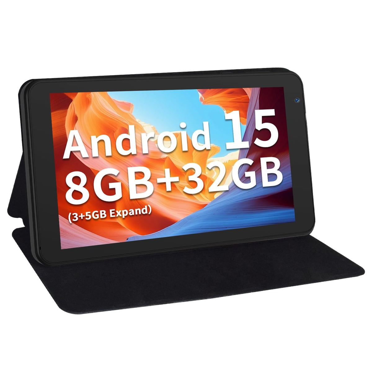 7 Inch Tablet with Case, 32GB+1TB Expand, 5G WiFi, IPS Display (Black) Z547354