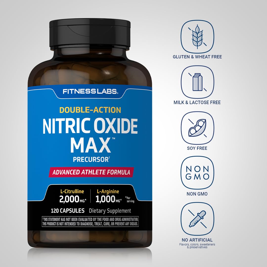 3000mg 120 Capsules Nitric Oxide Supplement with L Arginine and L Citrulline M23859