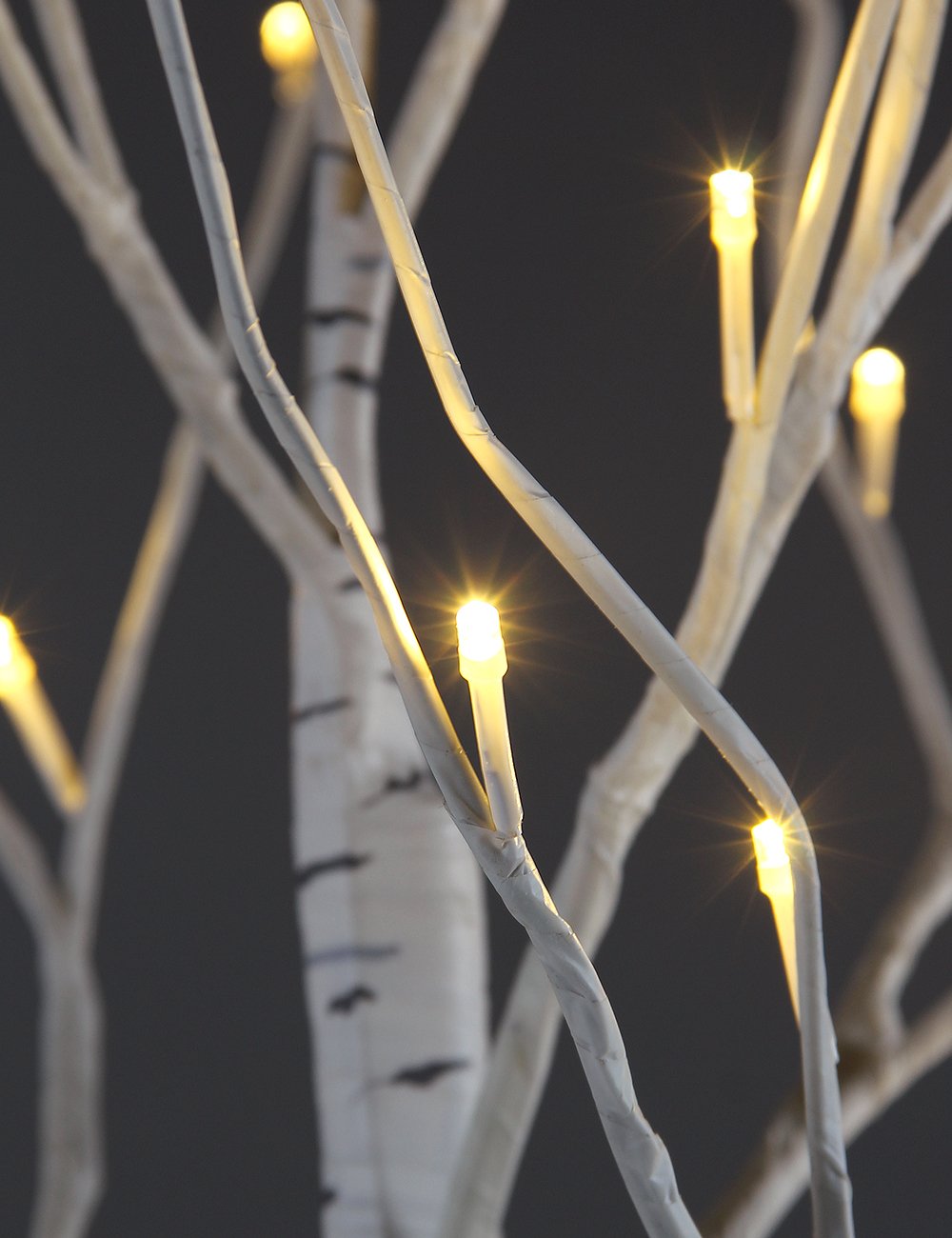 8FT 132 LED Birch Tree Warm White C6894