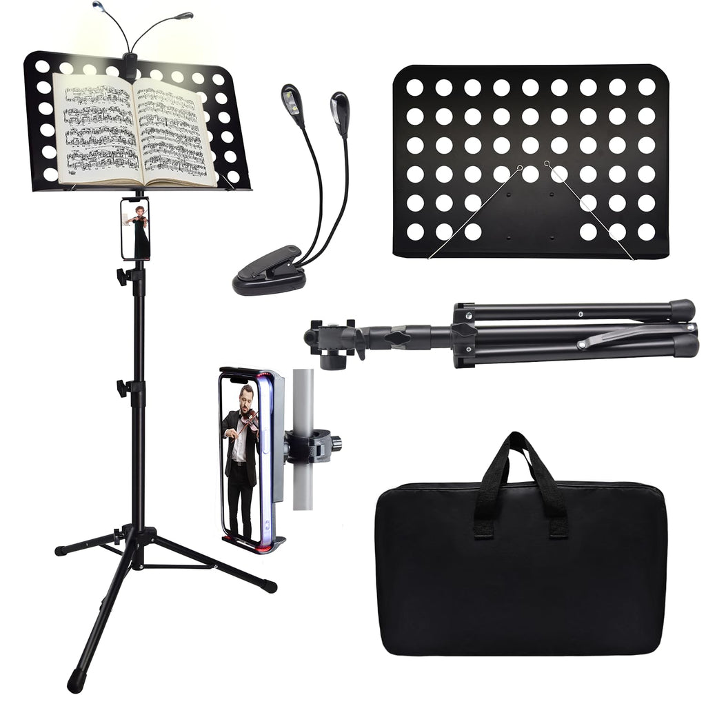 Height Adjustable Sheet Music Stand with Carrying Bag J854