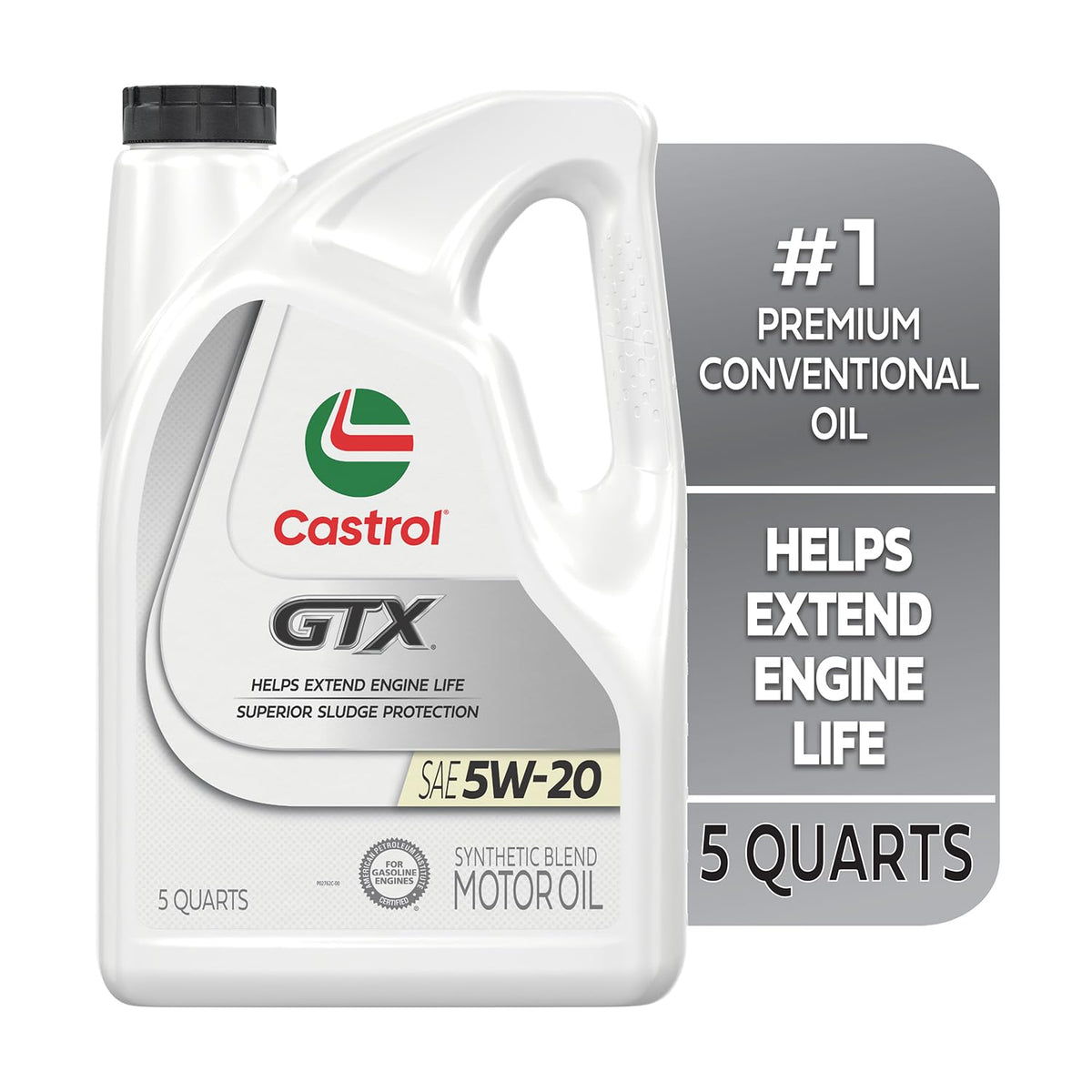5W-20 Synthetic Blend Motor Oil, 5 Quarts P477616