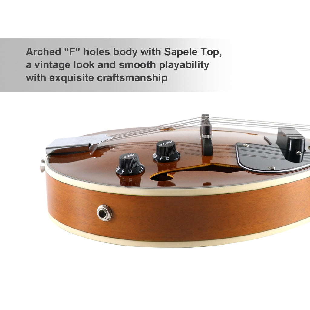 8 String Acoustic-Electric Mandolin Instrument with Pickup M806