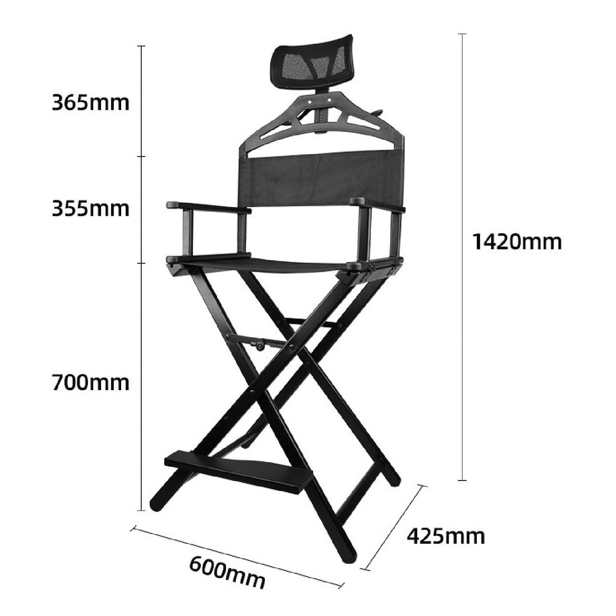 Extra Tall Foldable Makeup Artist Stool Chair E7713