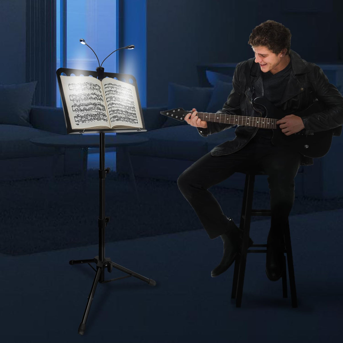 Height Adjustable Sheet Music Stand with Carrying Bag J854