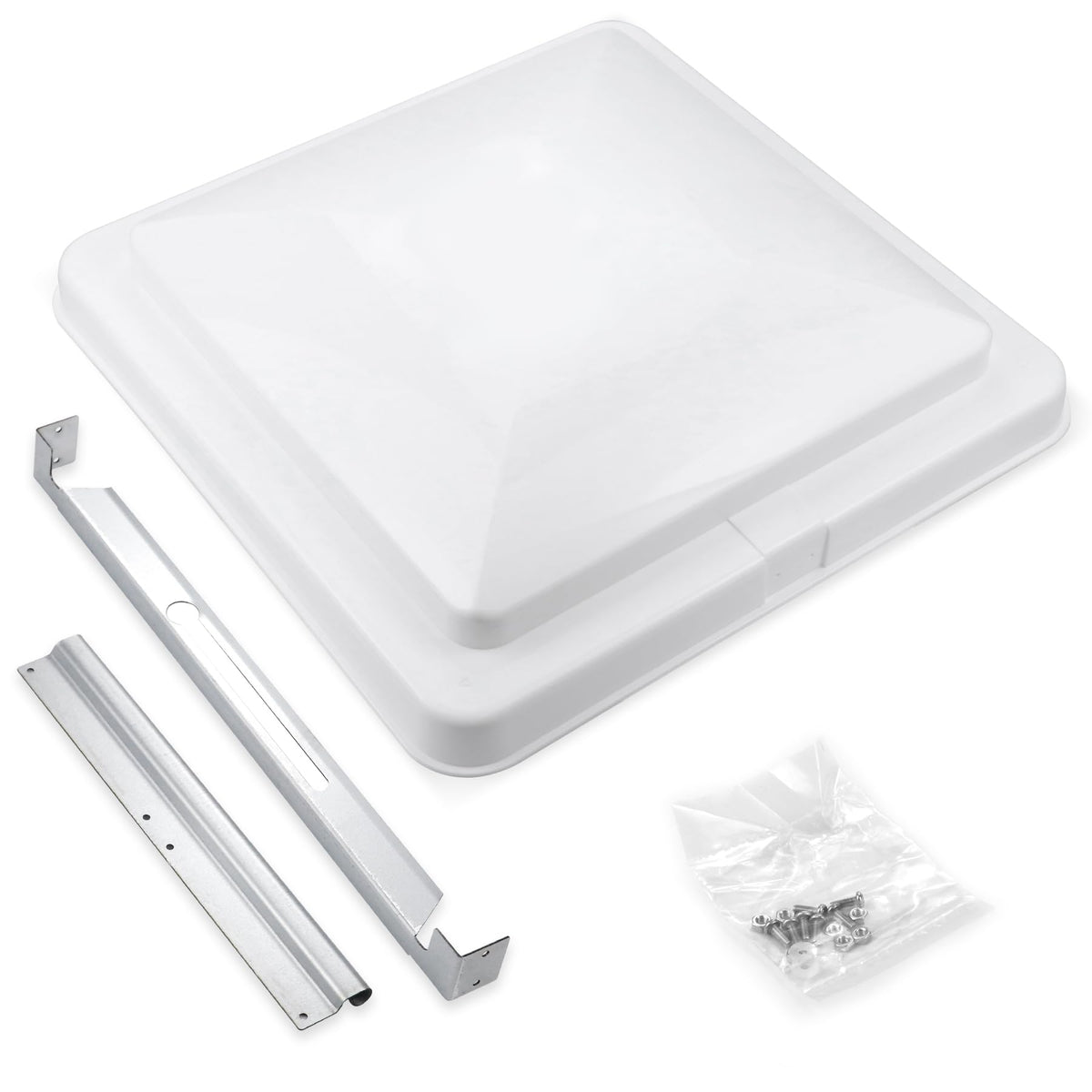 14" White Plastic Square RV Roof Vent Cover X846