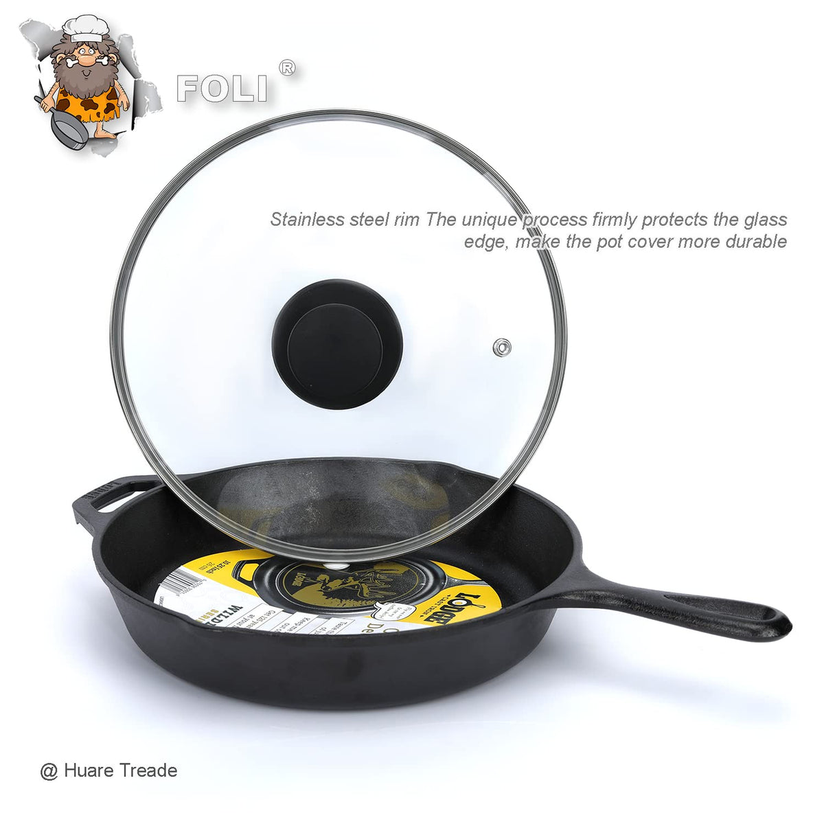10.25 Inch Tempered Glass Lid with Steam Vent Y11831