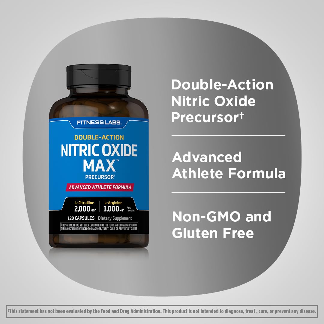 3000mg 120 Capsules Nitric Oxide Supplement with L Arginine and L Citrulline M23859