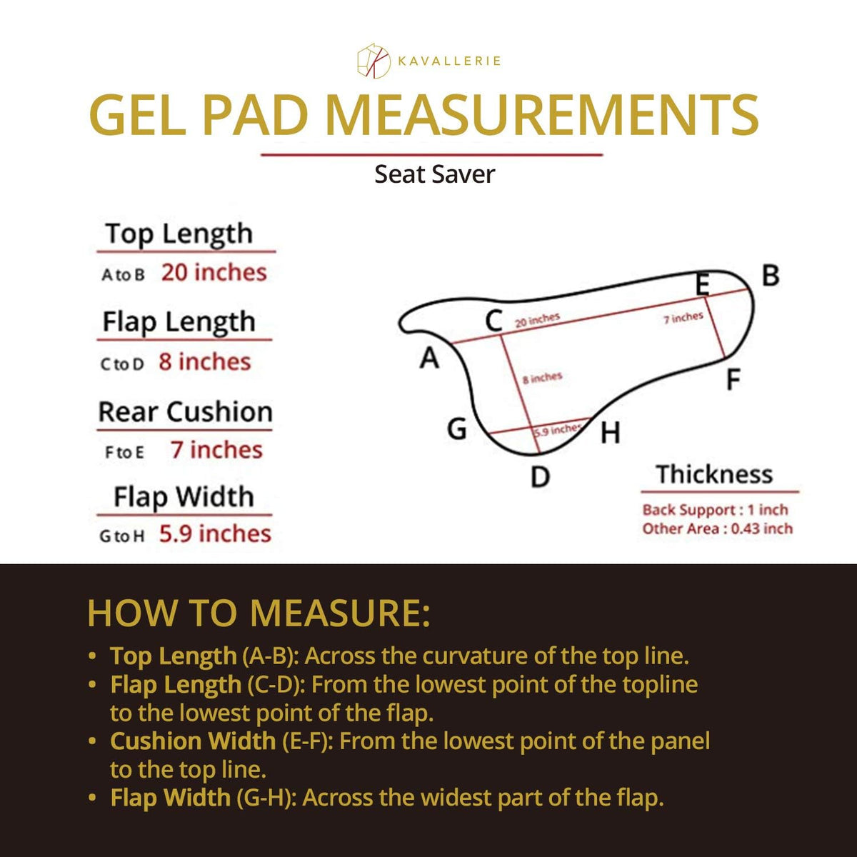 Gel English Saddle Pad C769766