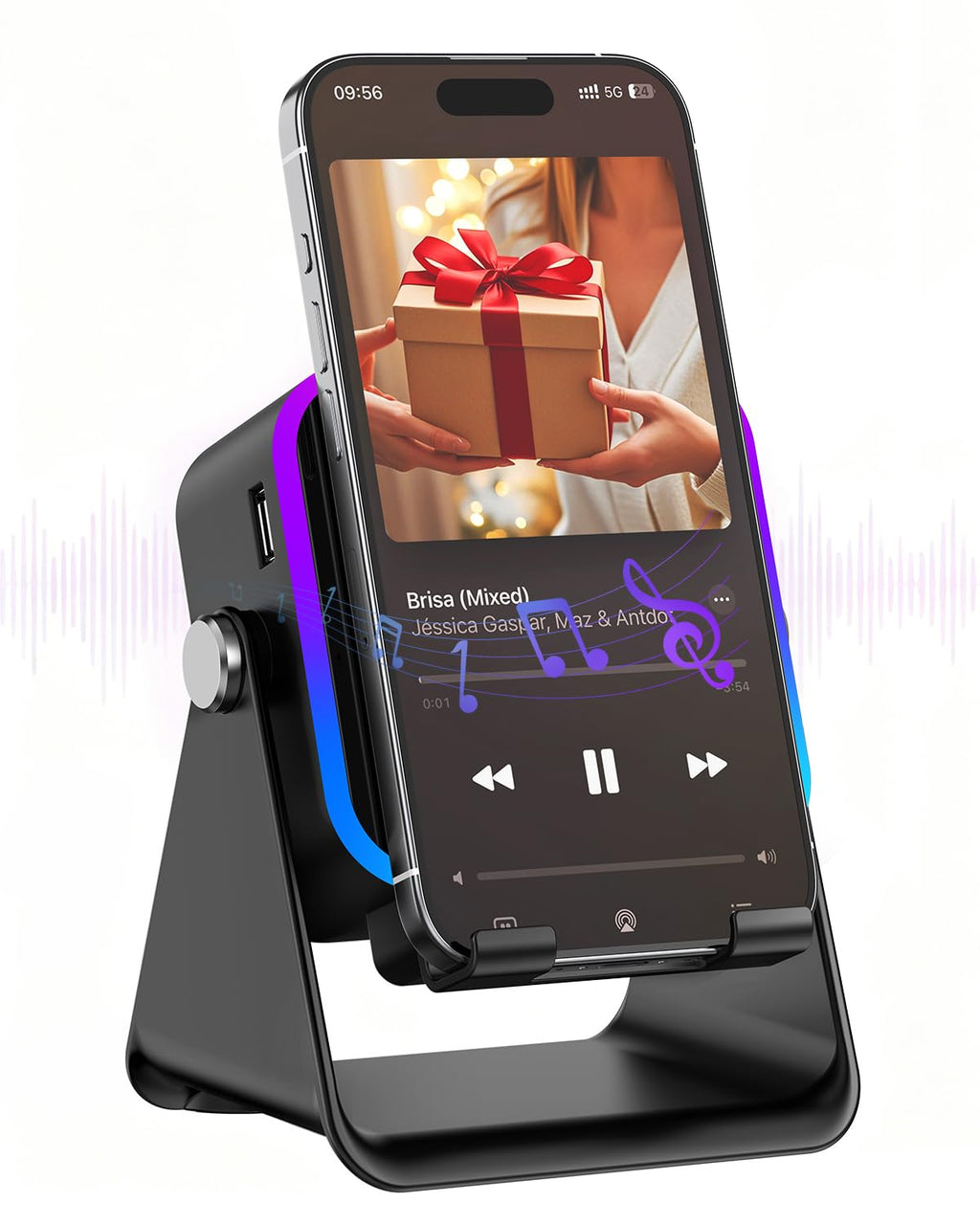 Wireless Induction Speaker with Phone Stand Y966442