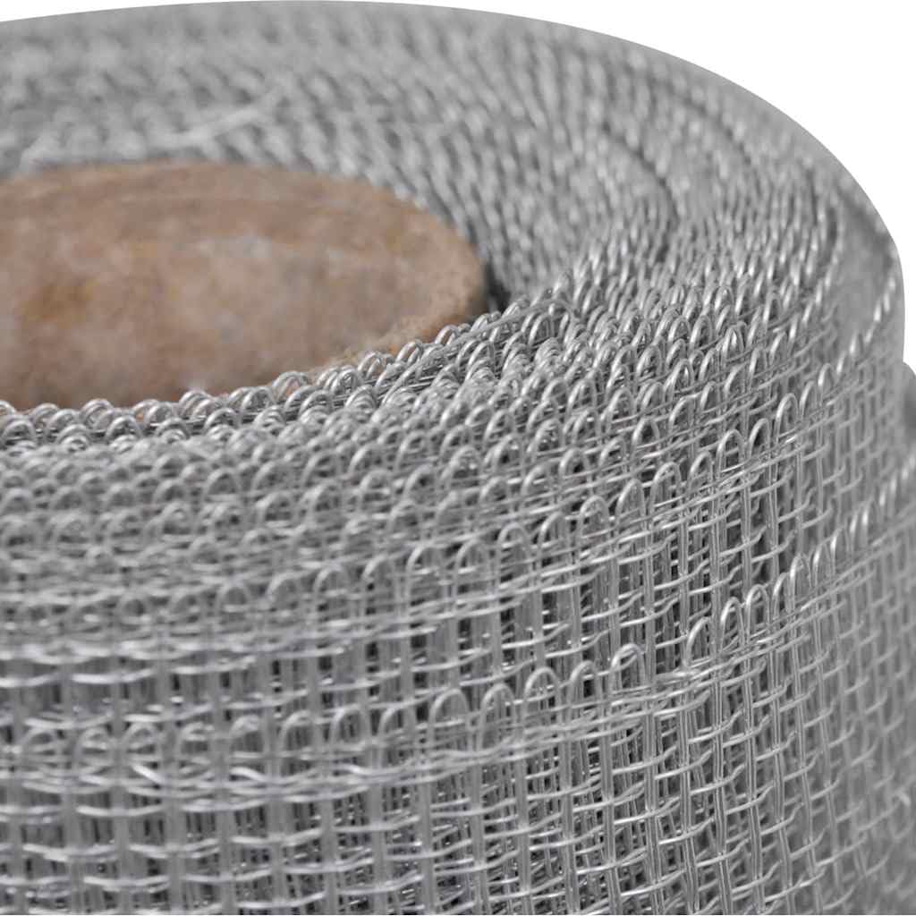 Aluminum Mesh Screen 39.4x196.9 Inches Silver M390
