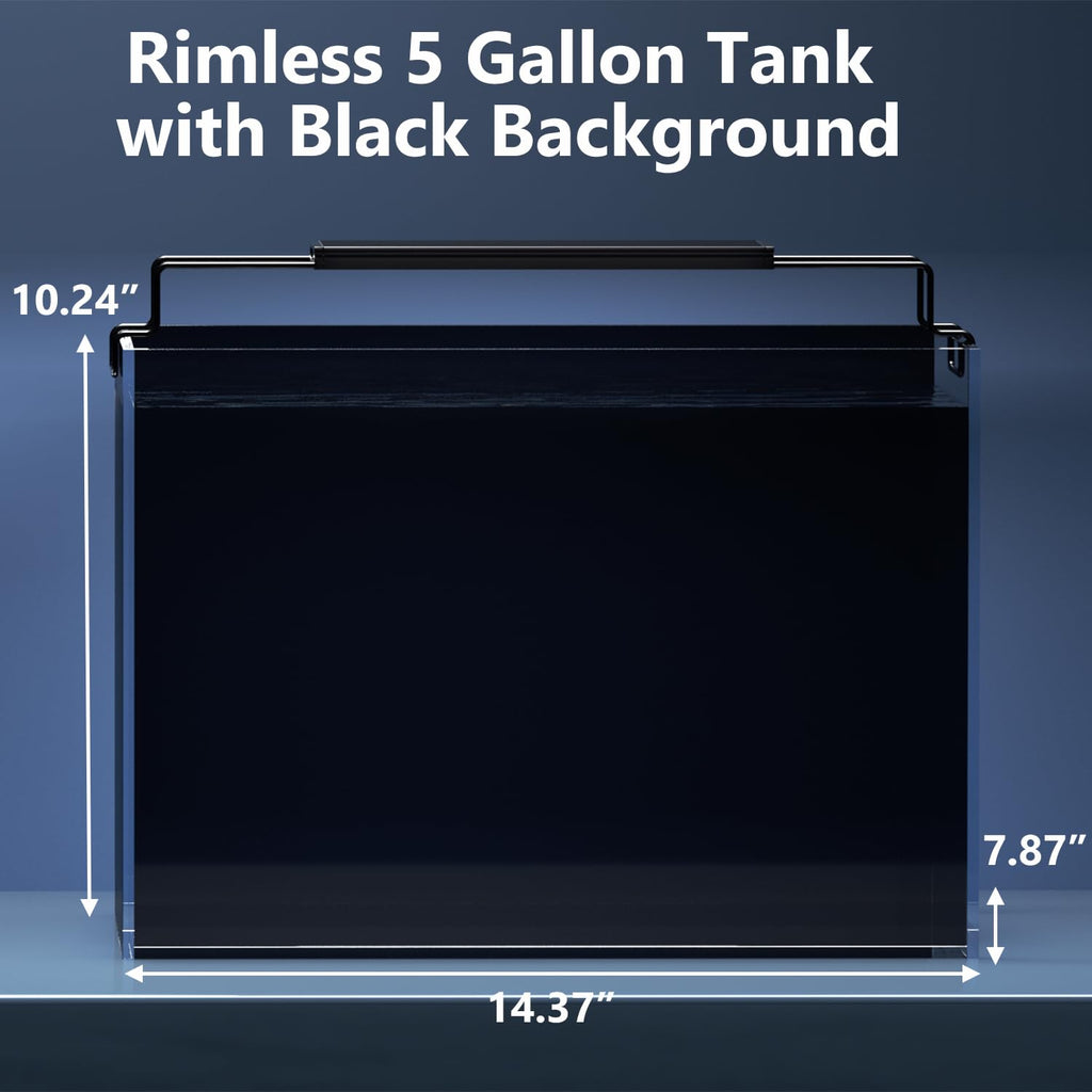 5 Gallon Glass Fish Tank Kit with Filter Light M2041