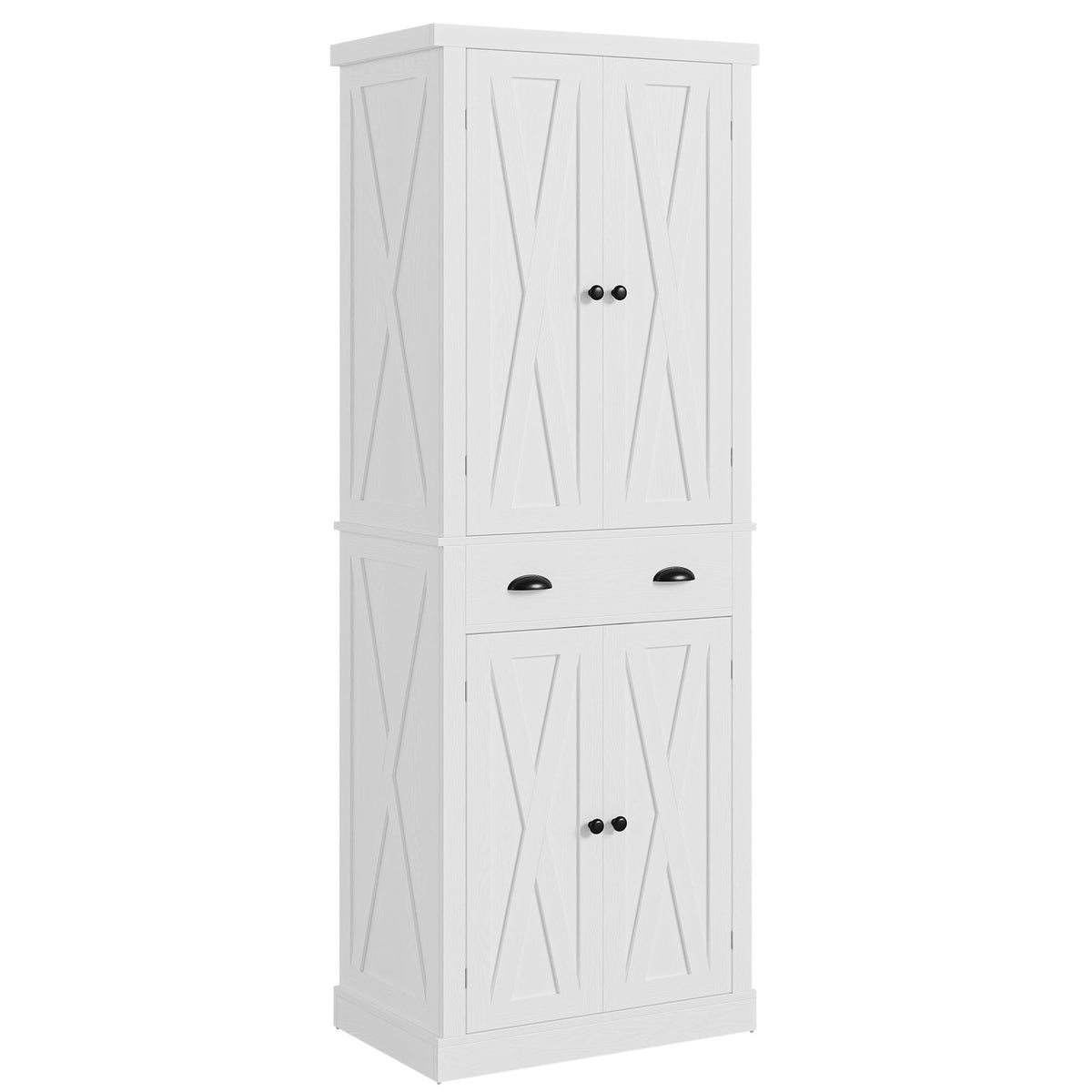 White Kitchen Pantry Storage Cabinet M7412