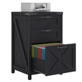 Black 3 Drawer File Cabinet W646