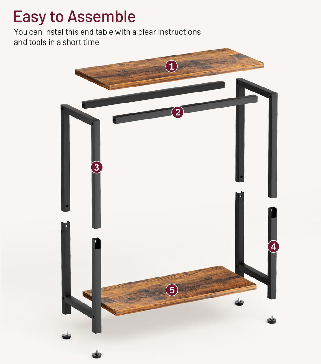 Narrow 2 Tier Side Table W247
