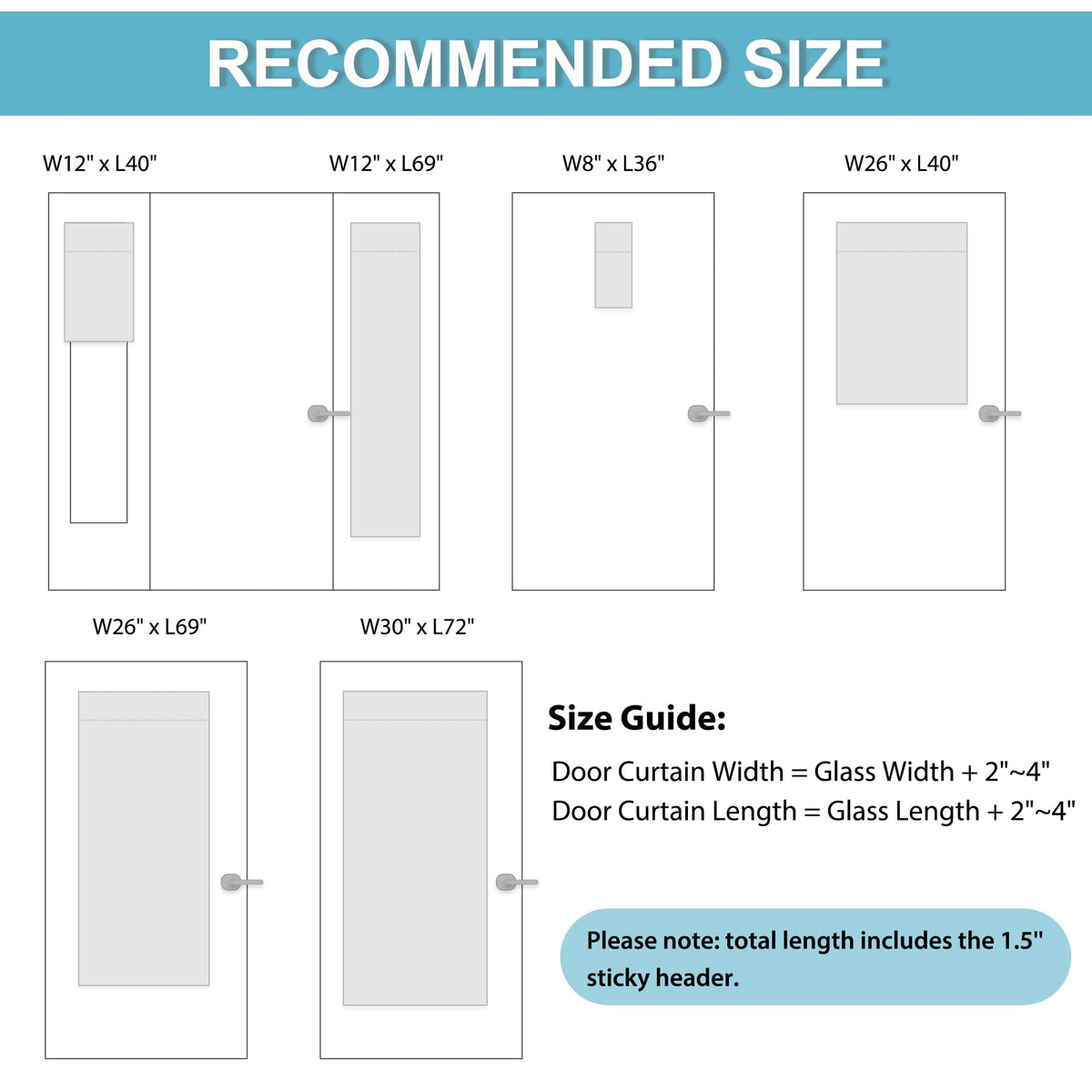Blackout French Door Curtain 1 Panel X61736