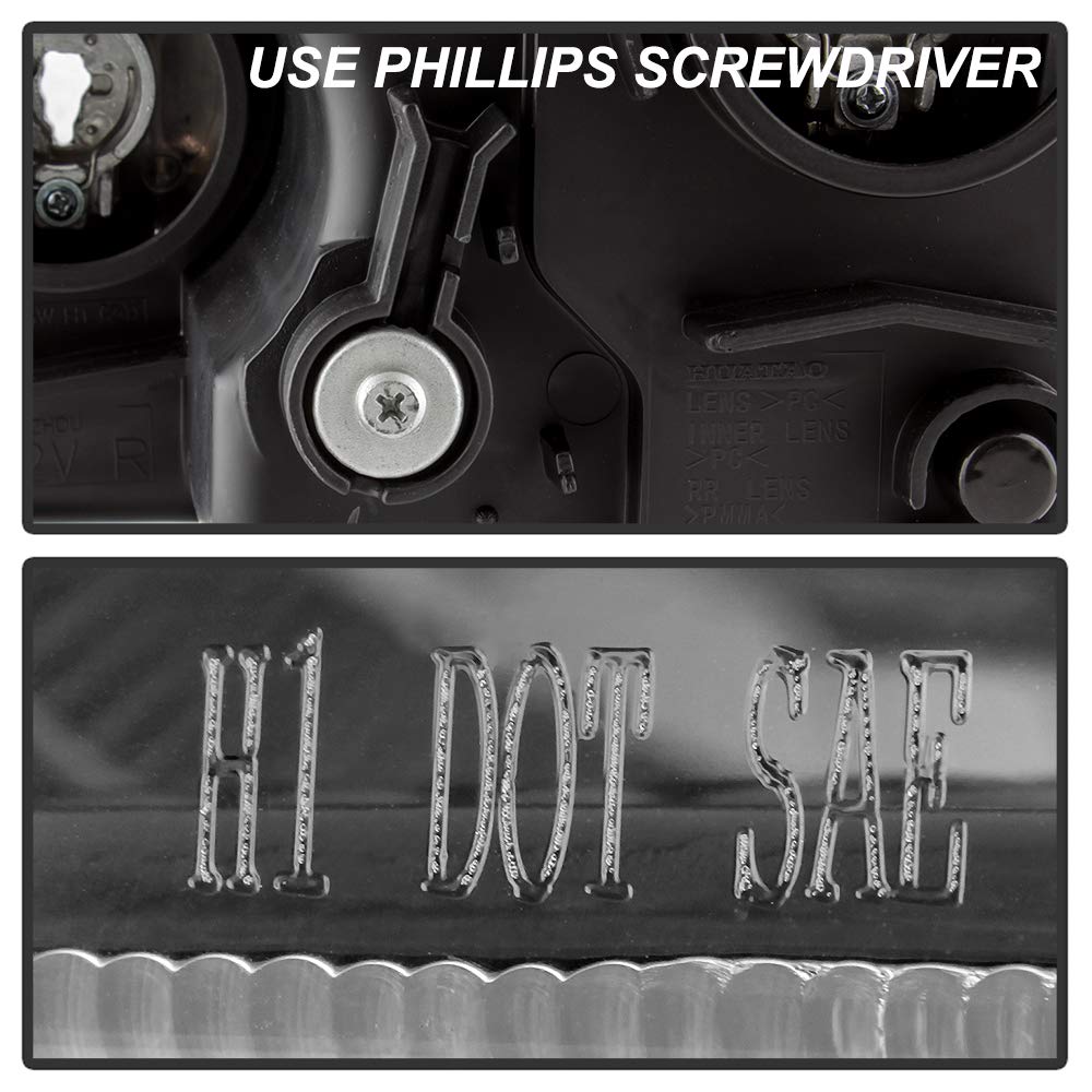 Black Headlights Replacement Pair Set H25691
