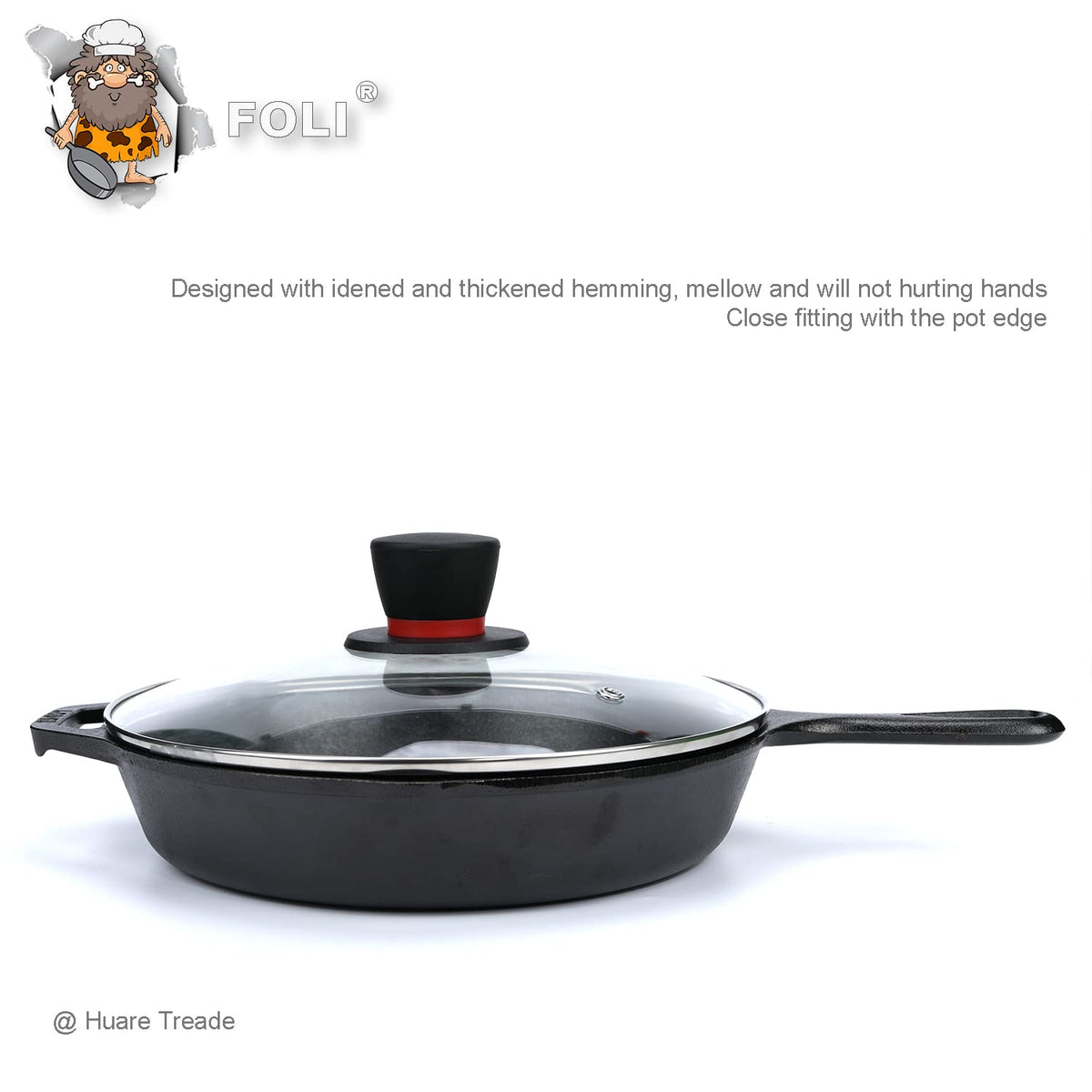 10.25 Inch Tempered Glass Lid with Steam Vent Y11831