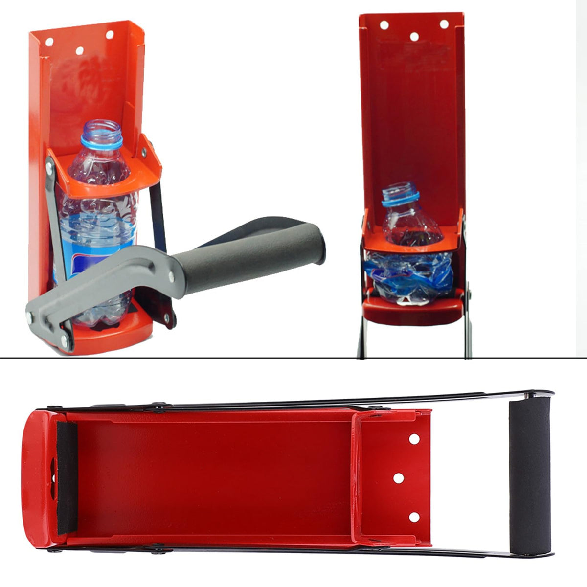 500ML Red Steel Can Crusher with Opener T12297