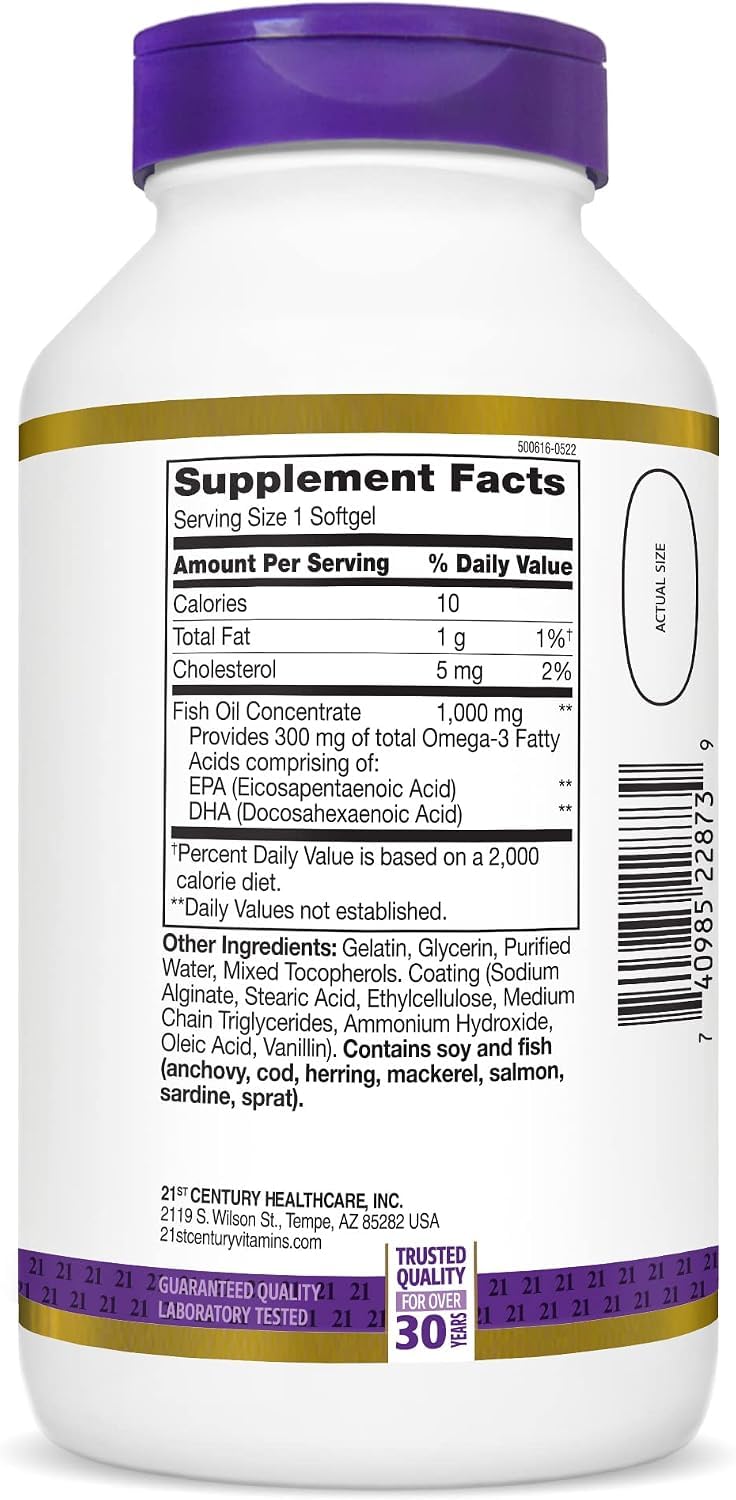 Fish Oil 1000 Mg Enteric Coated Softgels Q571431