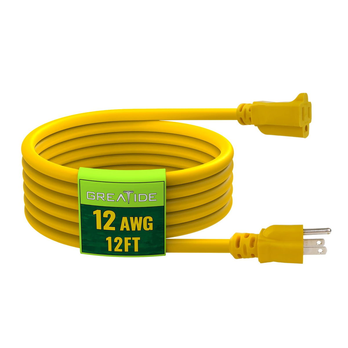 12 Ft Heavy Duty Yellow Extension Cord Y687
