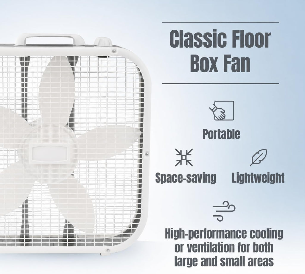 20 Inch 3 Speed Box Fan M1835