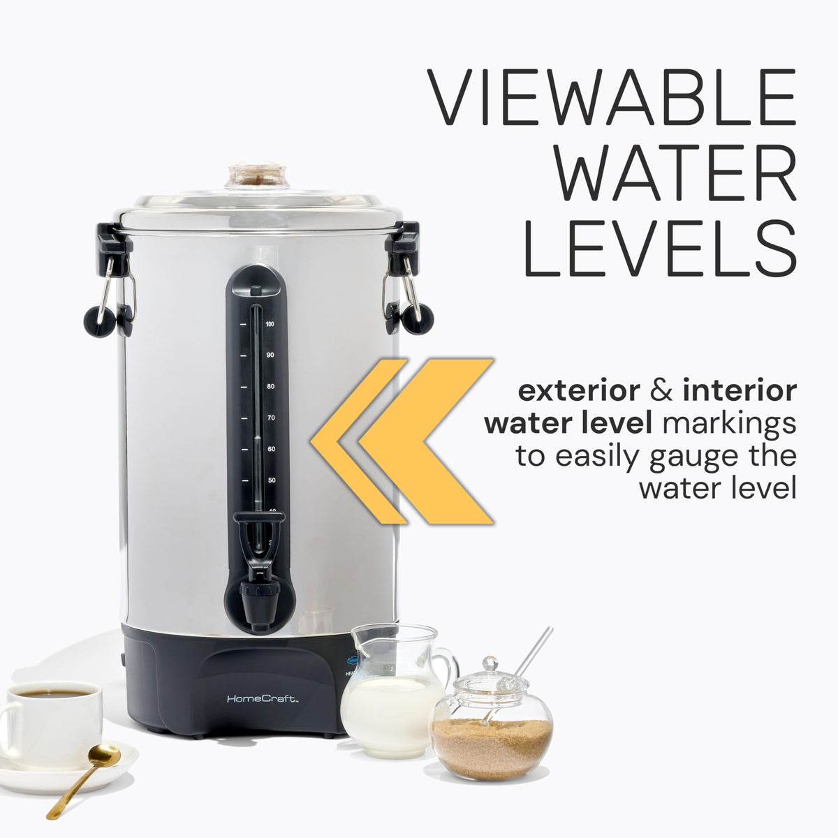 100-Cup Stainless Steel Coffee Urn and Hot Beverage Dispenser J2677