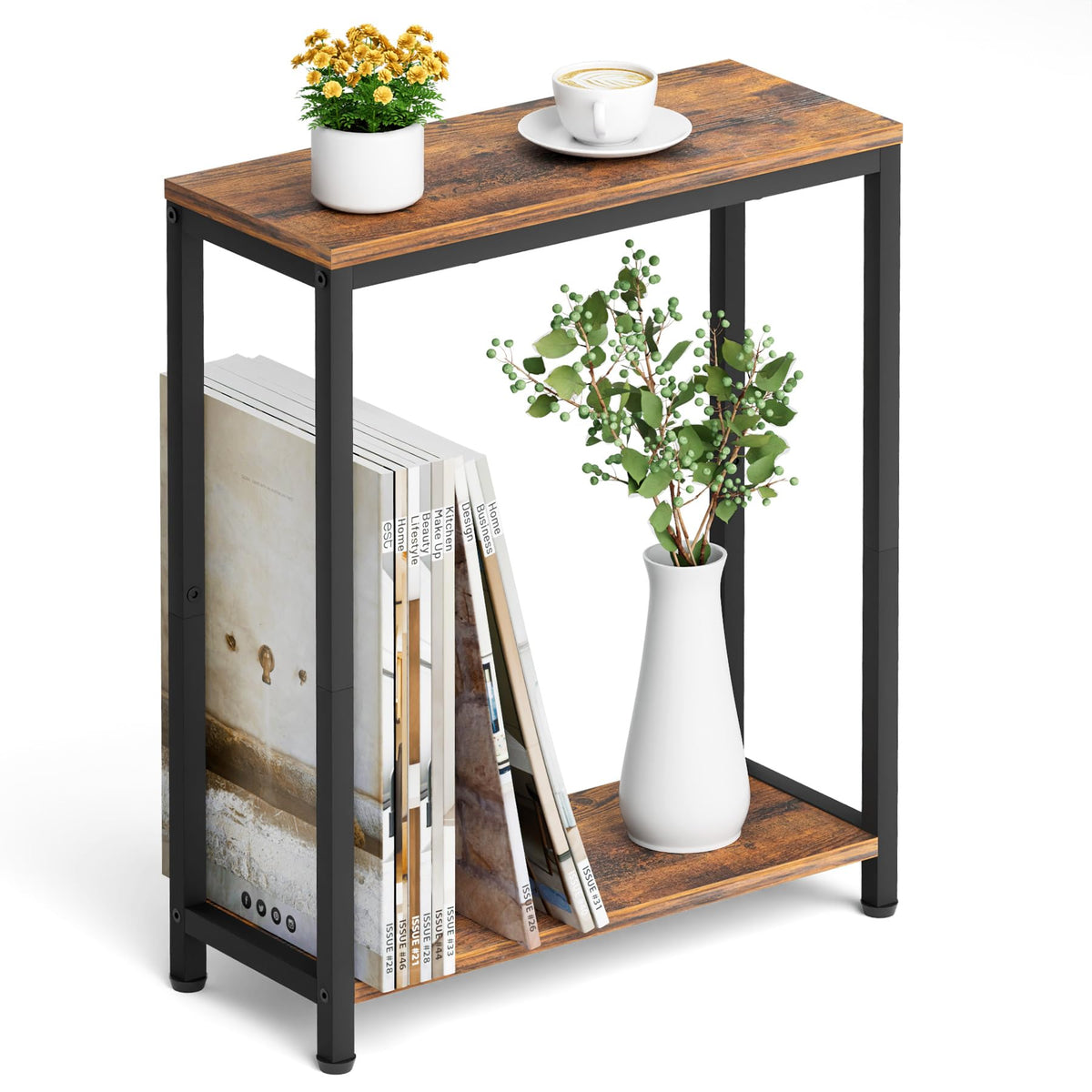 Narrow 2 Tier Side Table W247