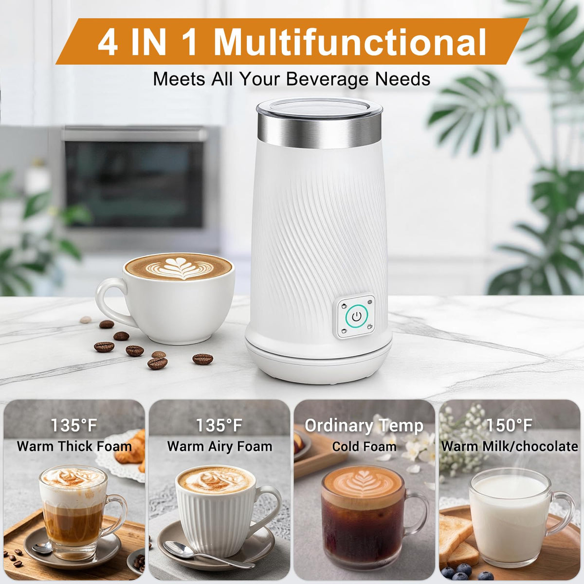 4-in-1 Electric Milk Frother F855