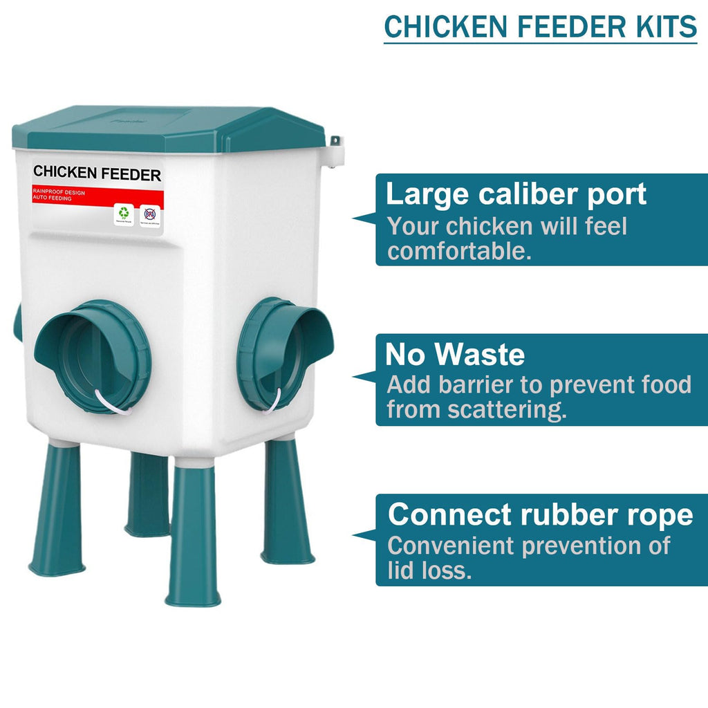 Automatic Chicken Waterer & No Waste Feeder Kits, 3 Gallon T8458