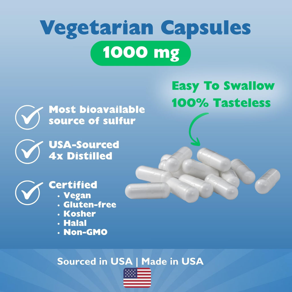 MSM 1000mg Vegetarian Capsules 120 Count B776273