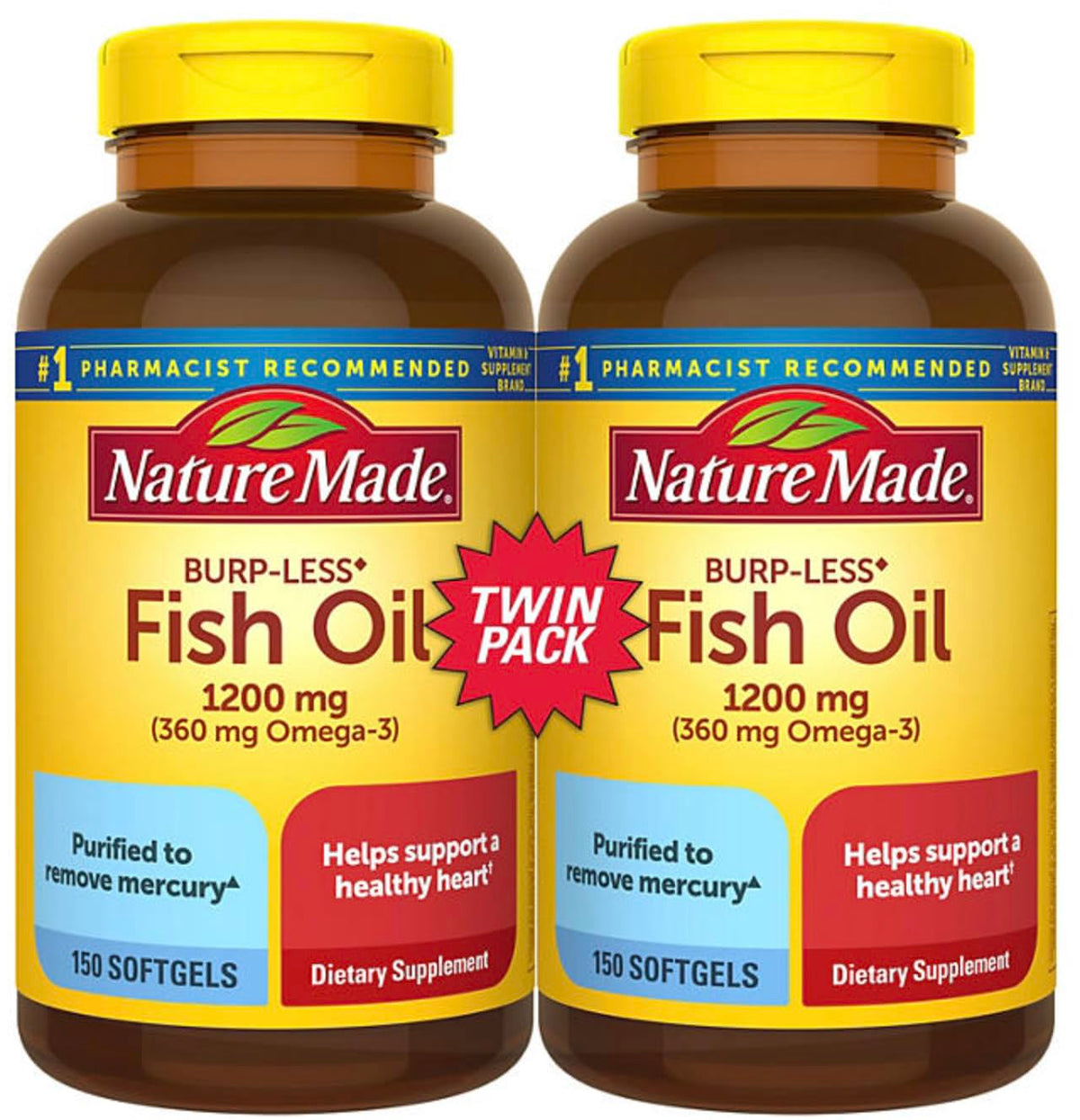 1200 mg Omega 3 Fish Oil Softgels J953