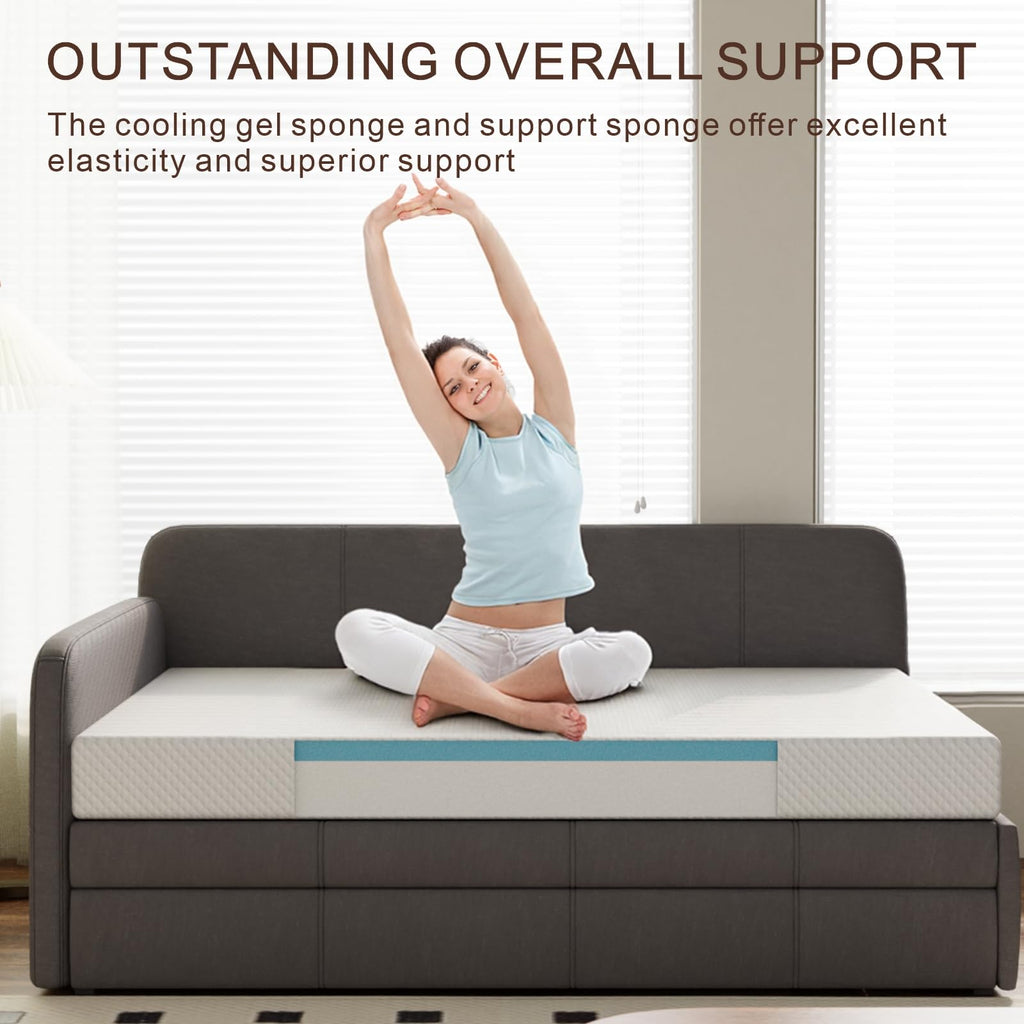 5 Inch Medium Firm Cooling Gel Memory Foam Twin Mattress P6781
