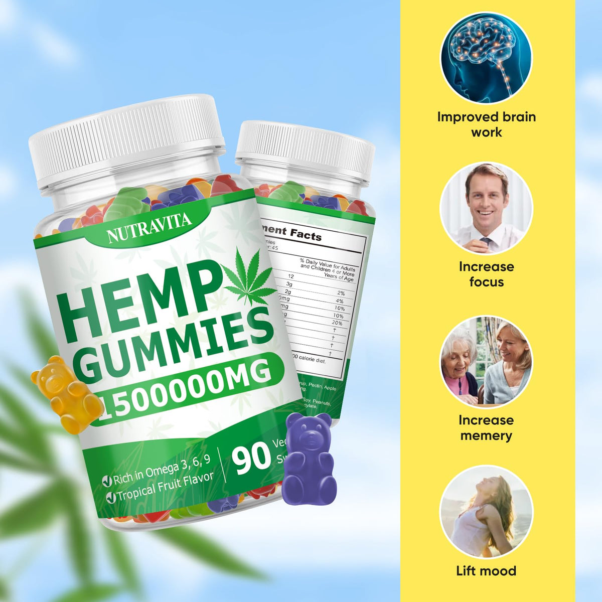 Fruit Hemp Gummies 180 Gummies T4325