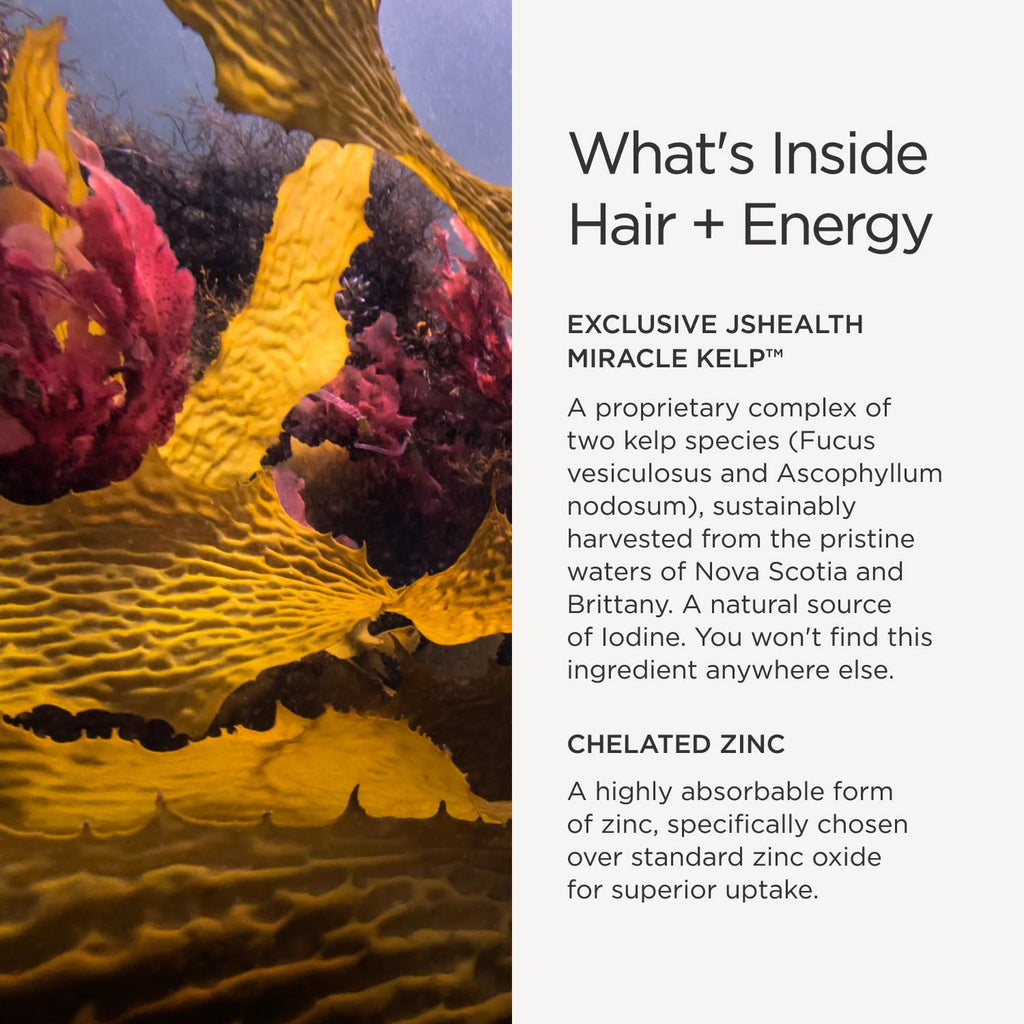 Hair Growth Vitamins with Kelp Iodine and Zinc 30 Capsules F559037