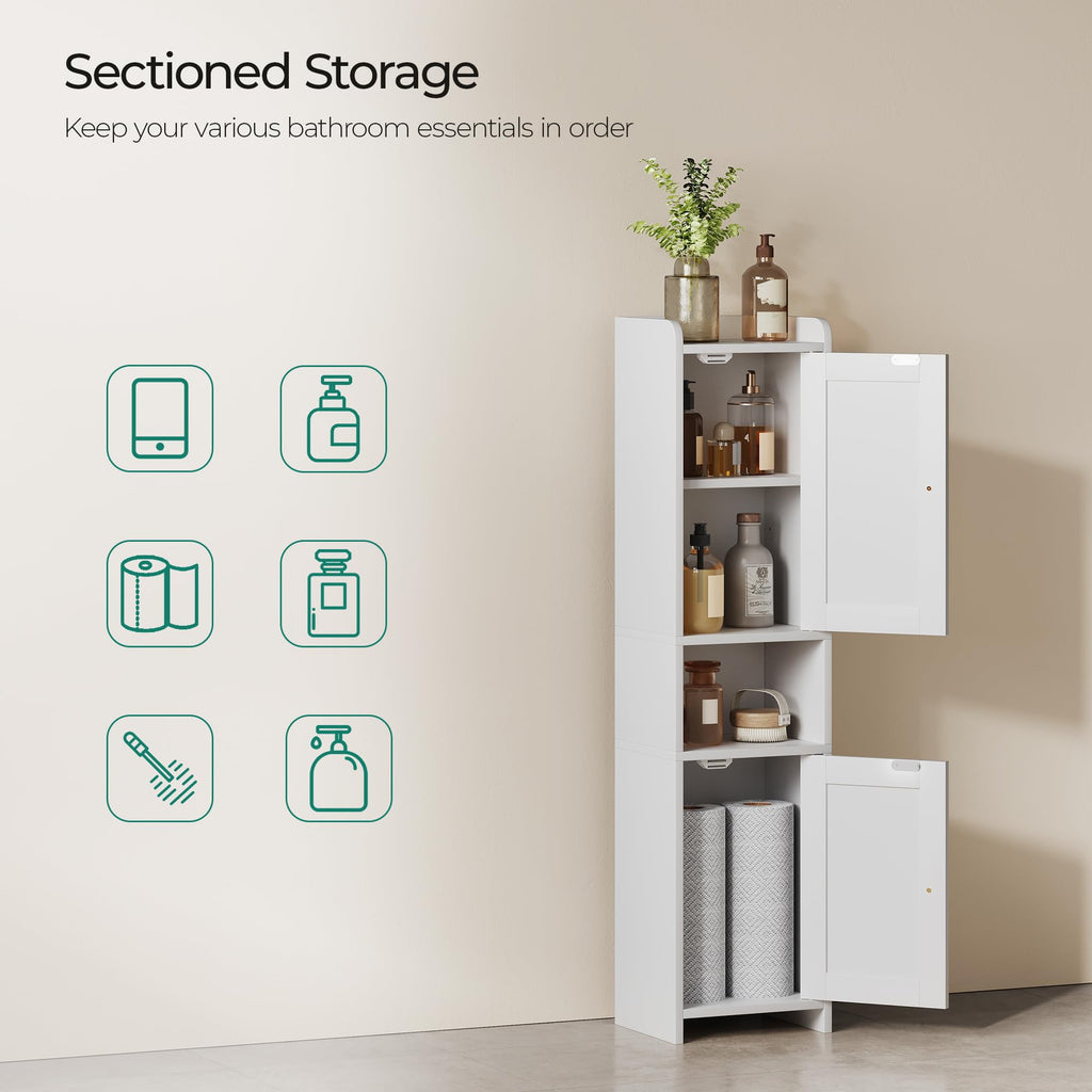 White Bathroom Cabinet with 2 Doors H1749