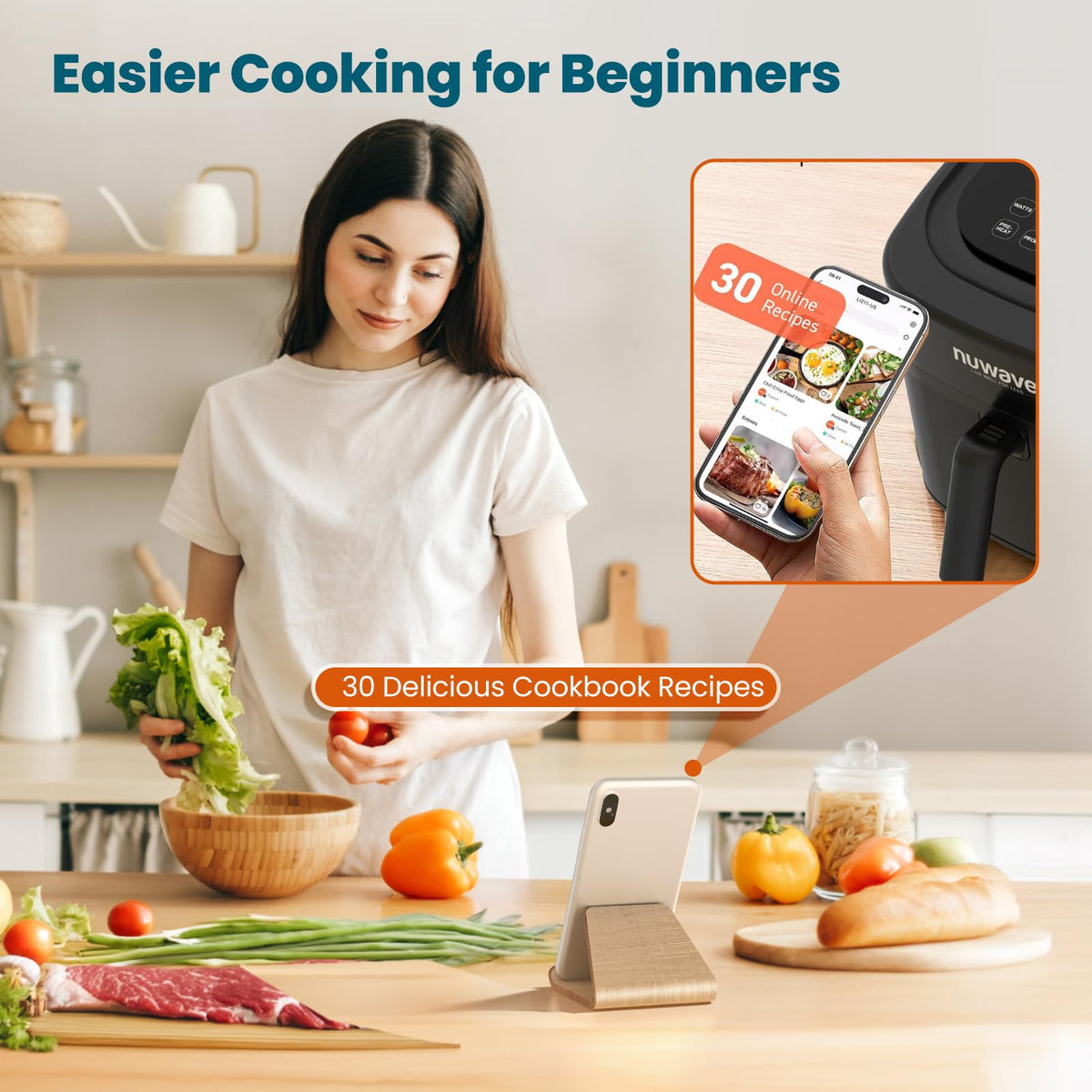 10-in-1 Air Fryer with Smart Probe U51058