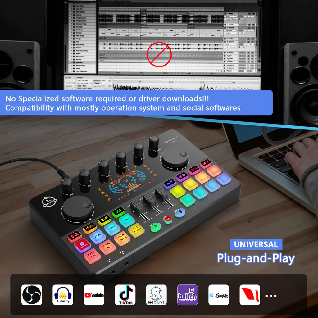 Audio Interface with 4 Dynamic Mics A582