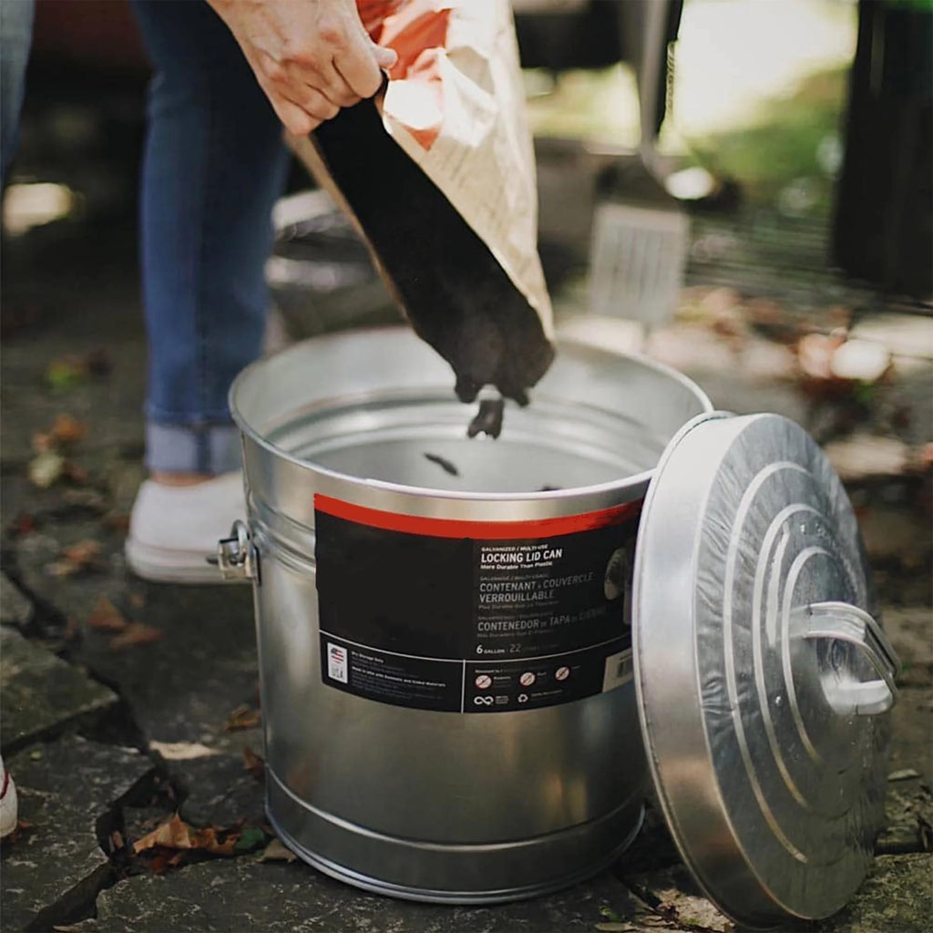 Galvanized Steel 6 Gallon Airtight Storage Jar J329456