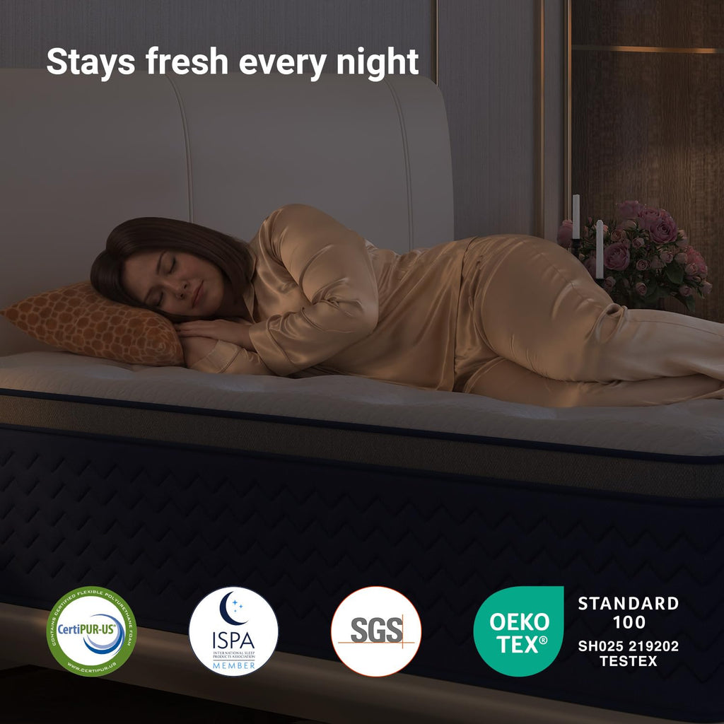 Full 12 Inch Firm Hybrid Cooling Mattress Y334781