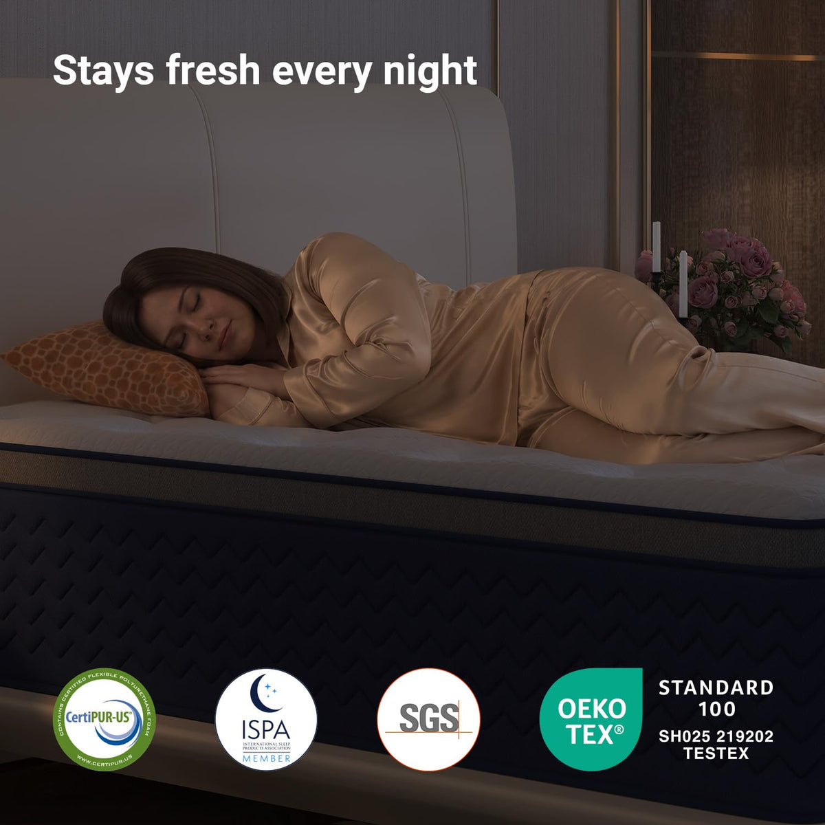 Full 12 Inch Firm Hybrid Cooling Mattress Y334781